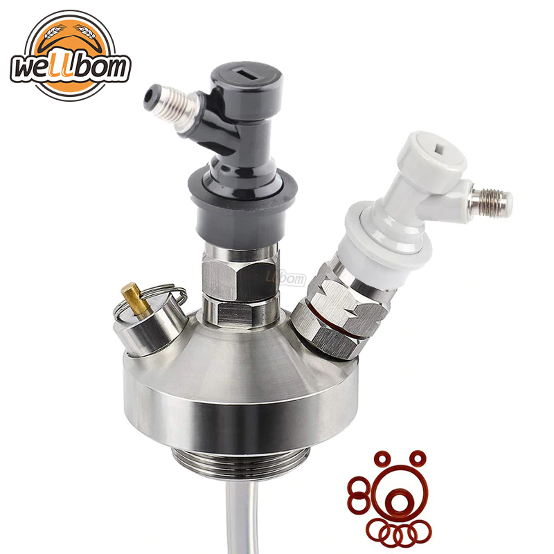 304 Stainless Steel Mini Keg Tap Dispenser with Ball lock and 50cm hose